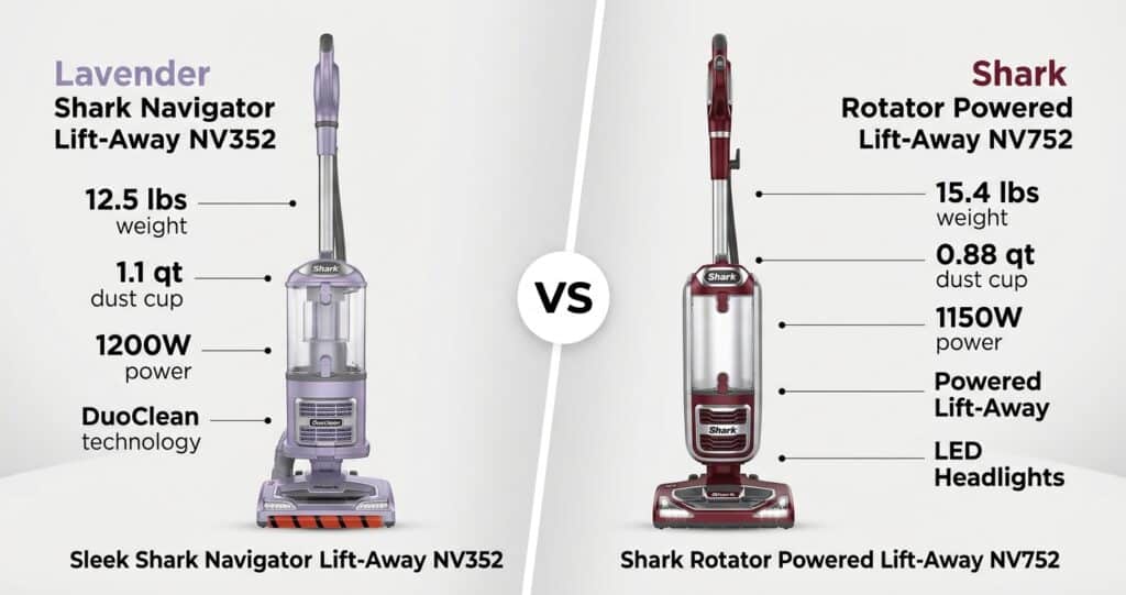 Shark NV352 vs. Shark NV752